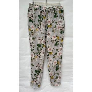 Joie Silk Floral lined drawstring pant XS